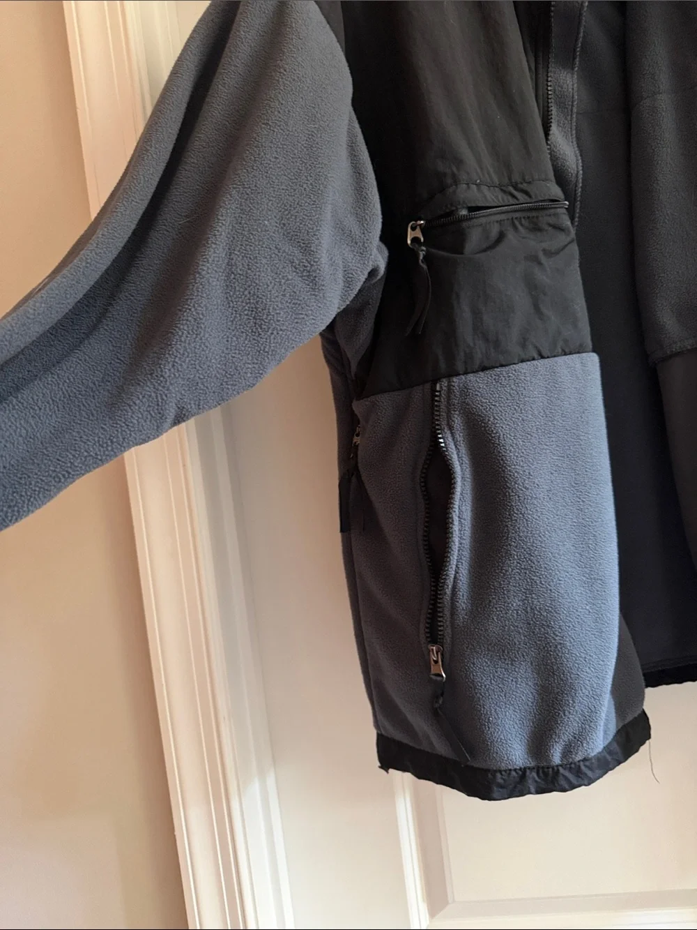 The North Face Men's Black and Gray Fleece Jacket